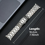 타원형 버터플라이 버클 티타늄 합금 시계줄, Apple Watch SE 2023 44mm용, Apple Watch Ultra 2 49mm용, Apple Watch 시리즈 9 45mm용, Apple Watch Ultra 49mm용, Apple Watch 시리즈 8 45mm용, Apple Watch SE 2022 44mm용...