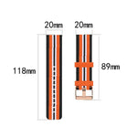 Woven Nylon Textured Strap, Size: Free Size 20mm, For Galaxy Watch 3 41mm