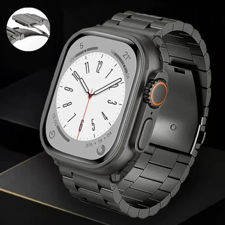 3구 평면 버클 티타늄 합금 시계줄, Apple Watch 시리즈 5 44mm용, Apple Watch 시리즈 5 40mm용, Apple Watch 시리즈 4 44mm용, Apple Watch 시리즈 4 40mm용, Apple Watch 시리즈 3 38mm용, Apple Watch 시리즈 3 42mm용