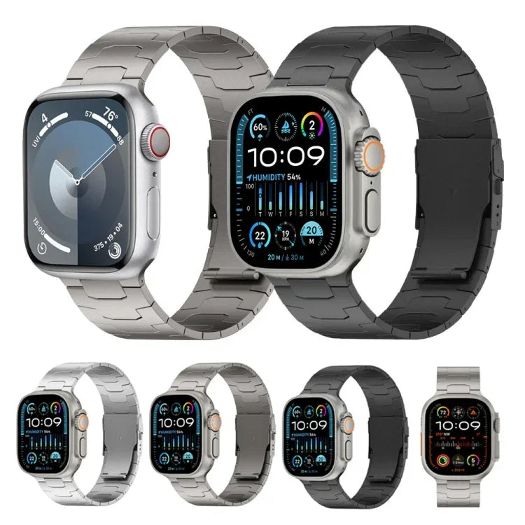 26mm 오라클 안전 버클 티타늄 합금 시계줄, Apple Watch SE 2023 44mm용, Apple Watch Ultra 2 49mm용, Apple Watch 시리즈 9 45mm용, Apple Watch Ultra 49mm용, Apple Watch 시리즈 8 45mm용, Apple Watch SE 2022 44mm용...