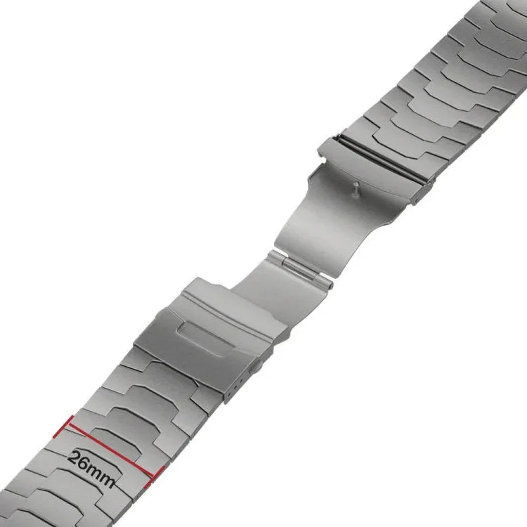 26mm 오라클 안전 버클 티타늄 합금 시계줄, Apple Watch SE 2023 44mm용, Apple Watch Ultra 2 49mm용, Apple Watch 시리즈 9 45mm용, Apple Watch Ultra 49mm용, Apple Watch 시리즈 8 45mm용, Apple Watch SE 2022 44mm용...