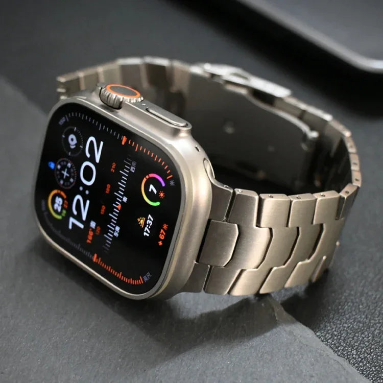 26mm 오라클 안전 버클 티타늄 합금 시계줄, Apple Watch SE 2023 44mm용, Apple Watch Ultra 2 49mm용, Apple Watch 시리즈 9 45mm용, Apple Watch Ultra 49mm용, Apple Watch 시리즈 8 45mm용, Apple Watch SE 2022 44mm용...