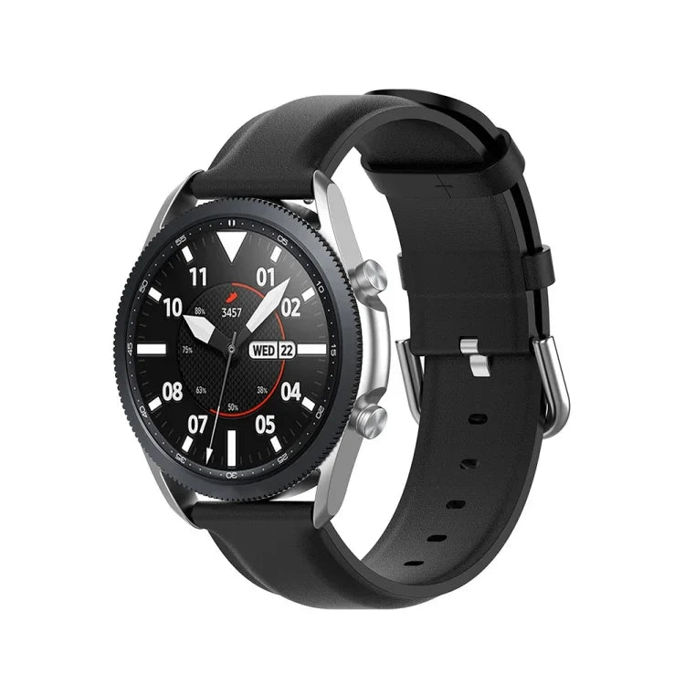 라운드 테일 가죽 스트랩, 사이즈: 프리 사이즈 20mm, Galaxy Watch 3 41mm용