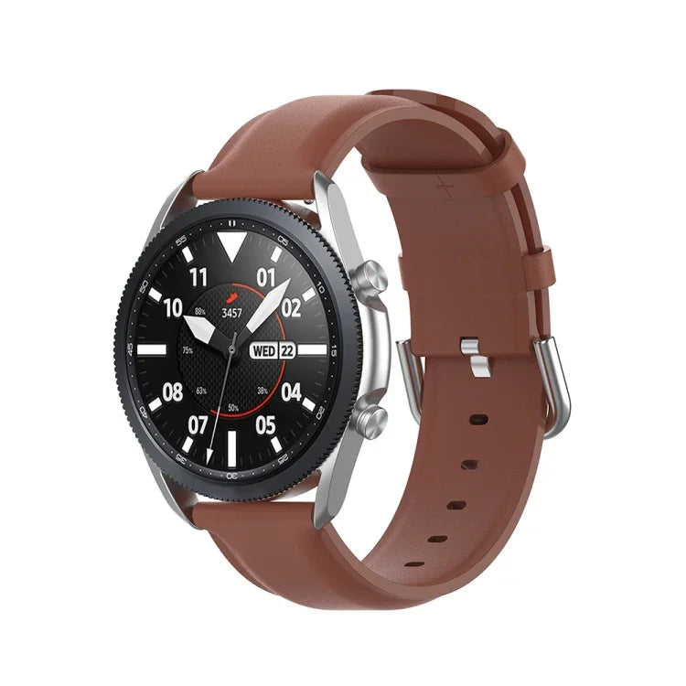 라운드 테일 가죽 스트랩, 사이즈: 프리 사이즈 20mm, Galaxy Watch 3 41mm용