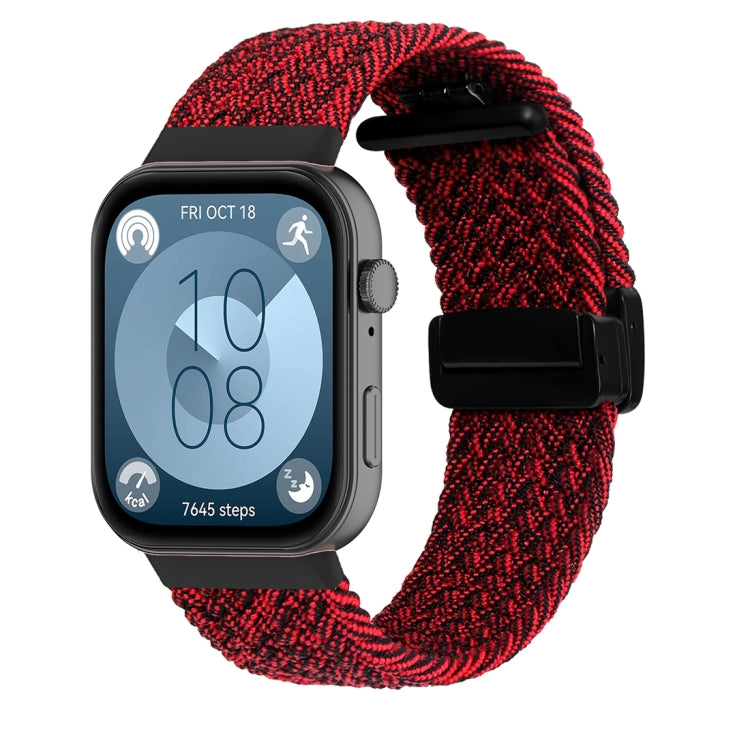 Magnetic Folding Buckle Braided Watch Band, For Huawei Watch Fit3