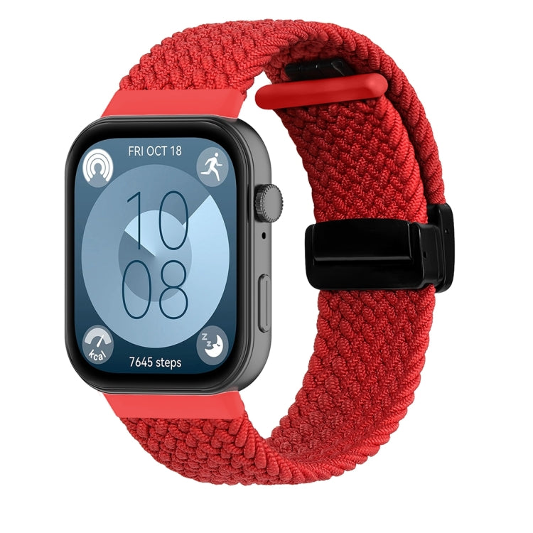 Magnetic Folding Buckle Braided Watch Band, For Huawei Watch Fit3
