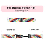 Magnetic Folding Buckle Braided Watch Band, For Huawei Watch Fit3