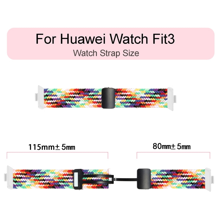 Magnetic Folding Buckle Braided Watch Band, For Huawei Watch Fit3
