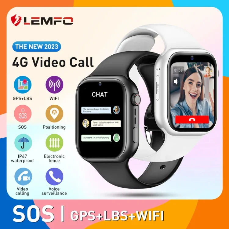 K20 1.81인치 어린이 스포츠 스마트워치, 영상 통화 / 메시지 알림 / GPS / 와이파이 / AI 지원