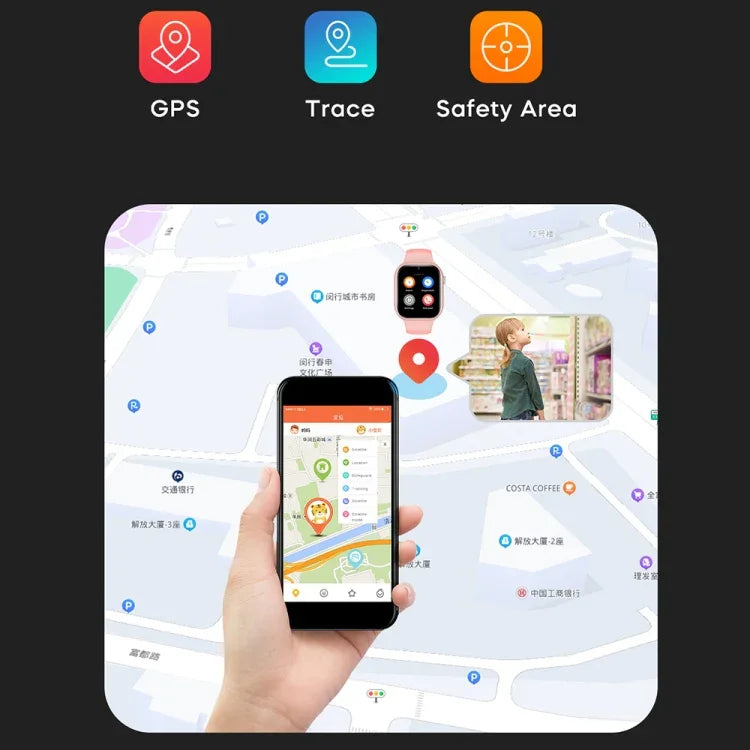 K20 1.81인치 어린이 스포츠 스마트워치, 영상 통화 / 메시지 알림 / GPS / 와이파이 / AI 지원