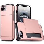 카드 슬롯이 있는 충격 방지 아머 휴대폰 케이스, iPhone 17e / 16e용, iPhone 17 Pro Max용, iPhone 17 Pro용, iPhone 17용