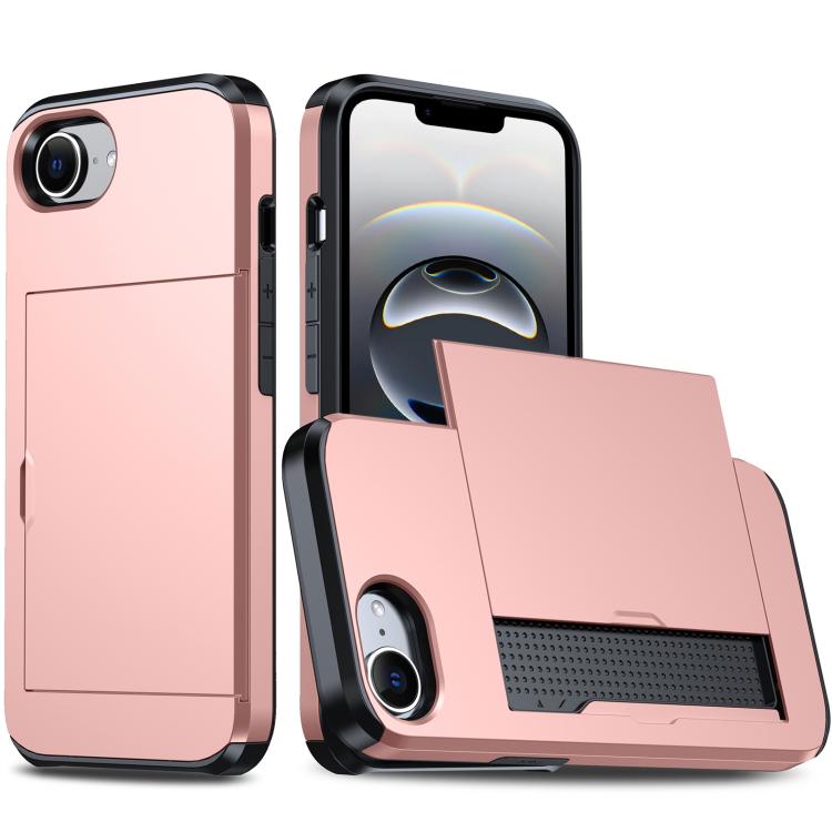 카드 슬롯이 있는 충격 방지 아머 휴대폰 케이스, iPhone 17e / 16e용, iPhone 17 Pro Max용, iPhone 17 Pro용, iPhone 17용