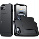 카드 슬롯이 있는 충격 방지 아머 휴대폰 케이스, iPhone 17e / 16e용, iPhone 17 Pro Max용, iPhone 17 Pro용, iPhone 17용
