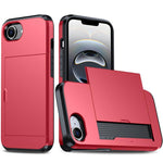 카드 슬롯이 있는 충격 방지 아머 휴대폰 케이스, iPhone 17e / 16e용, iPhone 17 Pro Max용, iPhone 17 Pro용, iPhone 17용