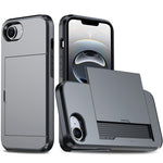 카드 슬롯이 있는 충격 방지 아머 휴대폰 케이스, iPhone 17e / 16e용, iPhone 17 Pro Max용, iPhone 17 Pro용, iPhone 17용