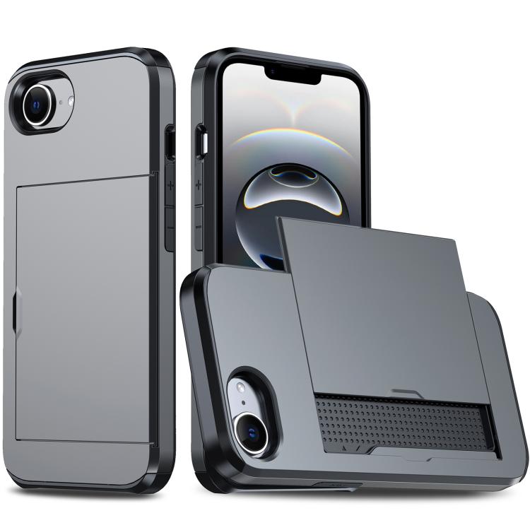 카드 슬롯이 있는 충격 방지 아머 휴대폰 케이스, iPhone 17e / 16e용, iPhone 17 Pro Max용, iPhone 17 Pro용, iPhone 17용
