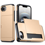 카드 슬롯이 있는 충격 방지 아머 휴대폰 케이스, iPhone 17e / 16e용, iPhone 17 Pro Max용, iPhone 17 Pro용, iPhone 17용