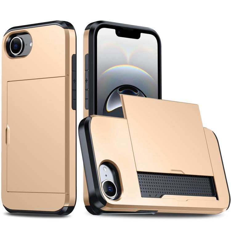 카드 슬롯이 있는 충격 방지 아머 휴대폰 케이스, iPhone 17e / 16e용, iPhone 17 Pro Max용, iPhone 17 Pro용, iPhone 17용