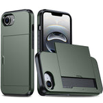 카드 슬롯이 있는 충격 방지 아머 휴대폰 케이스, iPhone 17e / 16e용, iPhone 17 Pro Max용, iPhone 17 Pro용, iPhone 17용