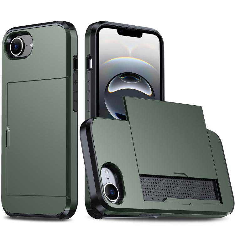 카드 슬롯이 있는 충격 방지 아머 휴대폰 케이스, iPhone 17e / 16e용, iPhone 17 Pro Max용, iPhone 17 Pro용, iPhone 17용