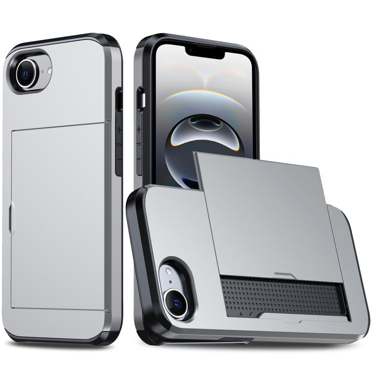 카드 슬롯이 있는 충격 방지 아머 휴대폰 케이스, iPhone 17e / 16e용, iPhone 17 Pro Max용, iPhone 17 Pro용, iPhone 17용