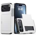카드 슬롯이 있는 충격 방지 아머 휴대폰 케이스, iPhone 17e / 16e용, iPhone 17 Pro Max용, iPhone 17 Pro용, iPhone 17용