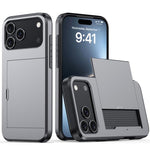 카드 슬롯이 있는 충격 방지 아머 휴대폰 케이스, iPhone 17e / 16e용, iPhone 17 Pro Max용, iPhone 17 Pro용, iPhone 17용