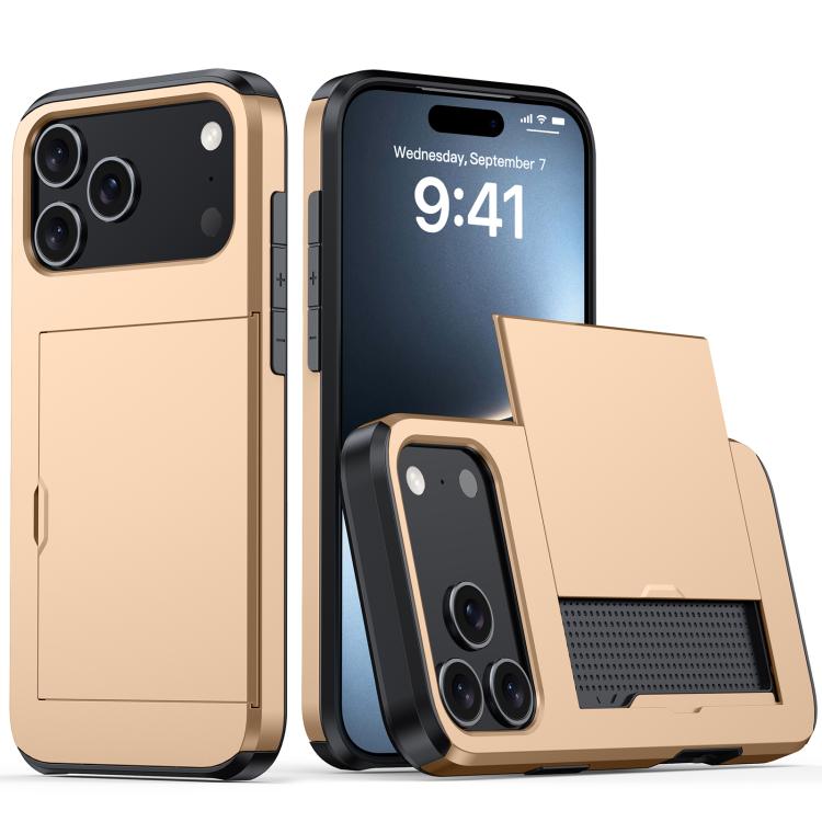 카드 슬롯이 있는 충격 방지 아머 휴대폰 케이스, iPhone 17e / 16e용, iPhone 17 Pro Max용, iPhone 17 Pro용, iPhone 17용