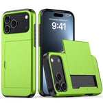 카드 슬롯이 있는 충격 방지 아머 휴대폰 케이스, iPhone 17e / 16e용, iPhone 17 Pro Max용, iPhone 17 Pro용, iPhone 17용