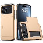 카드 슬롯이 있는 충격 방지 아머 휴대폰 케이스, iPhone 17e / 16e용, iPhone 17 Pro Max용, iPhone 17 Pro용, iPhone 17용