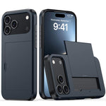 카드 슬롯이 있는 충격 방지 아머 휴대폰 케이스, iPhone 17e / 16e용, iPhone 17 Pro Max용, iPhone 17 Pro용, iPhone 17용