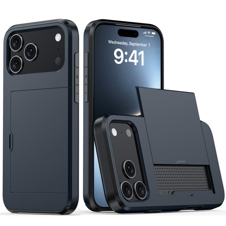 카드 슬롯이 있는 충격 방지 아머 휴대폰 케이스, iPhone 17e / 16e용, iPhone 17 Pro Max용, iPhone 17 Pro용, iPhone 17용