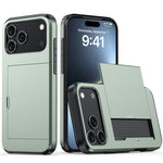 카드 슬롯이 있는 충격 방지 아머 휴대폰 케이스, iPhone 17e / 16e용, iPhone 17 Pro Max용, iPhone 17 Pro용, iPhone 17용