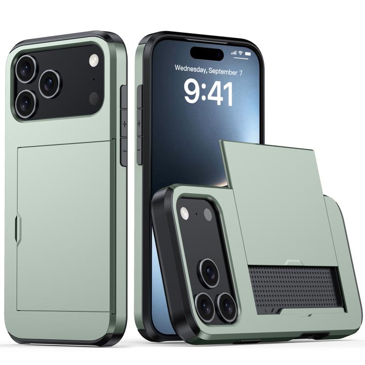 카드 슬롯이 있는 충격 방지 아머 휴대폰 케이스, iPhone 17e / 16e용, iPhone 17 Pro Max용, iPhone 17 Pro용, iPhone 17용