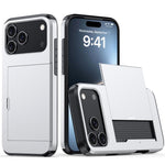 카드 슬롯이 있는 충격 방지 아머 휴대폰 케이스, iPhone 17e / 16e용, iPhone 17 Pro Max용, iPhone 17 Pro용, iPhone 17용