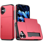 카드 슬롯이 있는 충격 방지 아머 휴대폰 케이스, iPhone 17e / 16e용, iPhone 17 Pro Max용, iPhone 17 Pro용, iPhone 17용