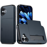 카드 슬롯이 있는 충격 방지 아머 휴대폰 케이스, iPhone 17e / 16e용, iPhone 17 Pro Max용, iPhone 17 Pro용, iPhone 17용