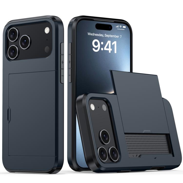 카드 슬롯이 있는 충격 방지 아머 휴대폰 케이스, iPhone 17e / 16e용, iPhone 17 Pro Max용, iPhone 17 Pro용, iPhone 17용