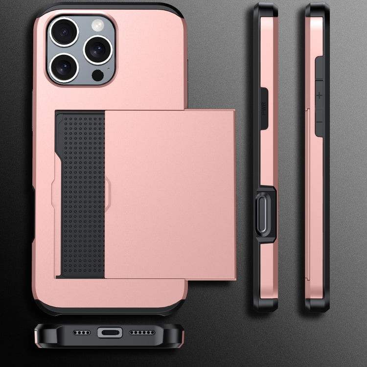 카드 슬롯이 있는 충격 방지 아머 휴대폰 케이스, iPhone 17e / 16e용, iPhone 17 Pro Max용, iPhone 17 Pro용, iPhone 17용
