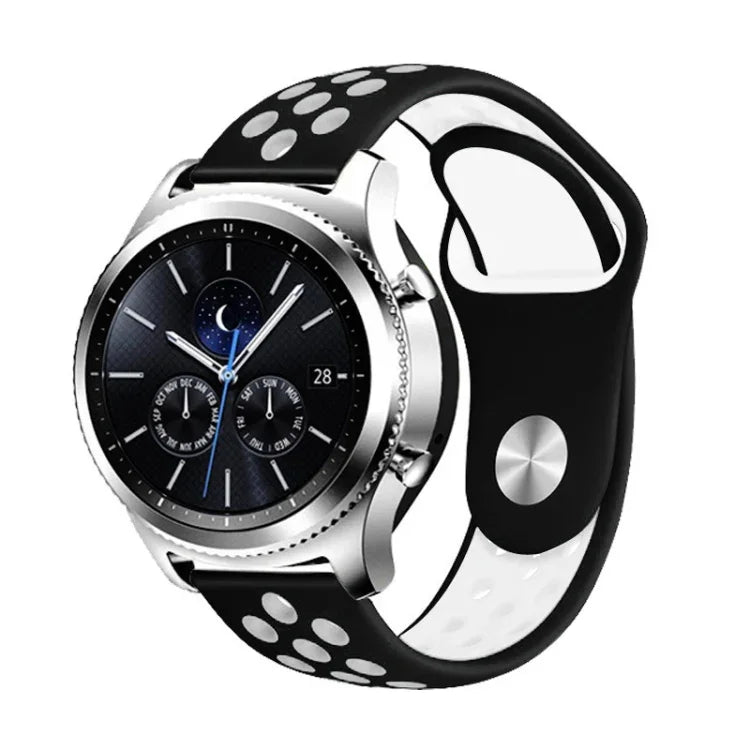 Smasung Gear S4 Active 22mm 투톤 실리콘 교체용 스트랩 시계 밴드용