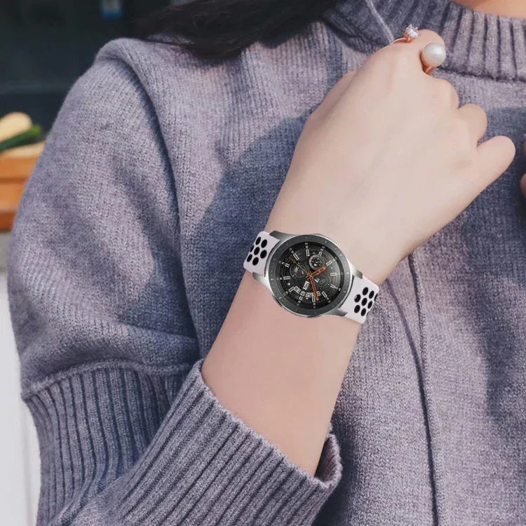 Smasung Gear S4 Active 22mm 투톤 실리콘 교체용 스트랩 시계 밴드용