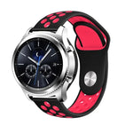 Smasung Gear S4 Active 22mm 투톤 실리콘 교체용 스트랩 시계 밴드용