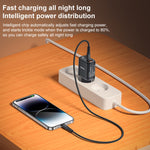 Yesido YC69 30W USB + 듀얼 USB-C / 타입-C 디지털 디스플레이 충전기, 사양: EU 플러그, YC69