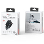 Yesido YC69 30W USB + 듀얼 USB-C / 타입-C 디지털 디스플레이 충전기, 사양: EU 플러그, YC69