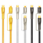 REMAX RC-C165 프라임 1.2m 60W Type-C to Type-C + 8핀 꼬임 고속 충전 케이블, RC-C165