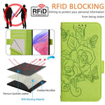 엠보스드 로즈 RFID 방범 가죽 폰 케이스, 아이폰 17 프로 맥스용, 아이폰 17 프로용, 아이폰 17용, 아이폰 에어용, 아이폰 SE 2024용, 아이폰 16 프로 맥스용, 아이폰 16 프로용, 아이폰 16 플러스용