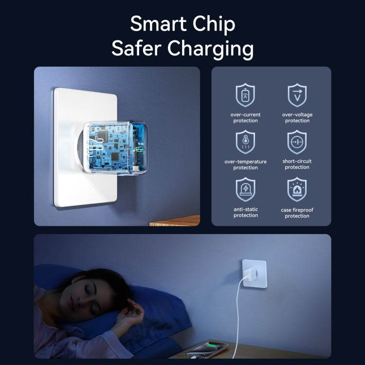 JOYROOM JR-TCF20 PD20W 타입-C 포트 충전기 키트, 타입-C to 타입-C 케이블 포함, EU 플러그 + 타입-C to 타입-C 케이블, UK 플러그 + 타입-C to 타입-C 케이블