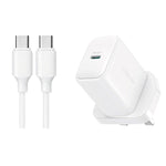 JOYROOM JR-TCF20 PD20W 타입-C 포트 충전기 키트, 타입-C to 타입-C 케이블 포함, EU 플러그 + 타입-C to 타입-C 케이블, UK 플러그 + 타입-C to 타입-C 케이블