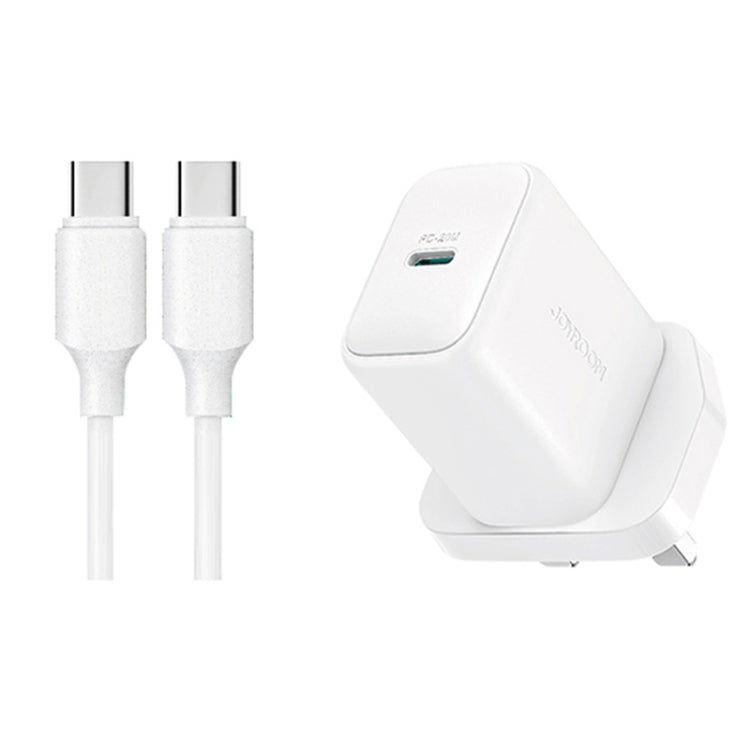 JOYROOM JR-TCF20 PD20W 타입-C 포트 충전기 키트, 타입-C to 타입-C 케이블 포함, EU 플러그 + 타입-C to 타입-C 케이블, UK 플러그 + 타입-C to 타입-C 케이블
