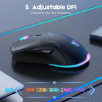 ONIKUMA CW917 RGB 4800DPI 듀얼 모드 유선 + 2.4GHz 무선 마우스, CW917 (블랙), CW917 (화이트)